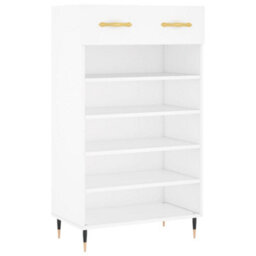 Berkfield Shoe Cabinet White 60X35X105 Cm Engineered Wood - thumbnail 2