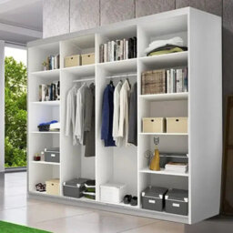 Sliding Door Wardrobe Astra 23 Storage For Modern Bedroom White Sonoma - thumbnail 4