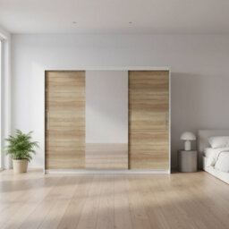 Sliding Door Wardrobe Astra 23 Storage For Modern Bedroom White Sonoma - thumbnail 2