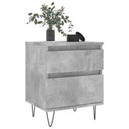 Berkfield Bedside Cabinets 2 Pcs Concrete Grey 40X35X50 Cm Engineered Wood - thumbnail 3