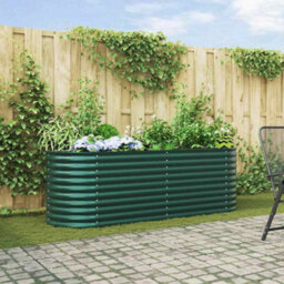 Walplus Garden Raised Bed Green 240 X 80 X 81 Cm Steel