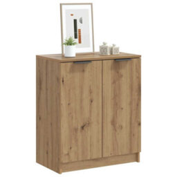 Berkfield Elegant Shoe Cabinet Artisian Oak 59X35X70 Cm Engineered Wood - thumbnail 3