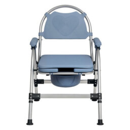 Levede Folding Adjustable Metal Commode Chair For Bedroom Bedside Shower - thumbnail 3