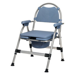 Levede Folding Adjustable Metal Commode Chair For Bedroom Bedside Shower - thumbnail 2
