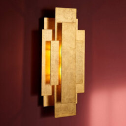 2 Pack Antique Gold Leaf Panel Wall Light - Twin G9 Led - Decorative Sconce - thumbnail 5