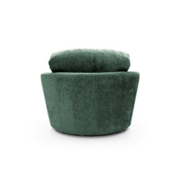 Abakus Direct Harriet Crushed Chenille Swivel Chair In Rifle Green - thumbnail 3