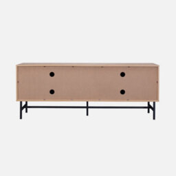 Sweeek - 157.5Cm Tv Unit Wooden Effect 4 Doors  Bazalt Light Wood 157.5X39X60 Cm - thumbnail 4