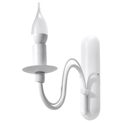 Luminosa Lighting Luminosa Minerwa 1 Light Candle Candle Wall Light White, E14 - image 1