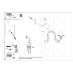 Luminosa Lighting Luminosa Minerwa 1 Light Candle Candle Wall Light White, E14 - thumbnail 5