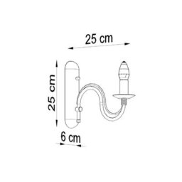 Luminosa Lighting Luminosa Minerwa 1 Light Candle Candle Wall Light White, E14 - thumbnail 4