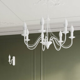 Luminosa Lighting Luminosa Minerwa 1 Light Candle Candle Wall Light White, E14 - thumbnail 8