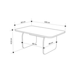 Decortie Pietra Modern Coffee Table 100Cm Soft Radius Edges Flat Panel Legs Japandi Style Multicolour Living Room - thumbnail 3