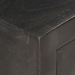 Berkfield Bedside Cabinet Black And Gold 40X30X50 Cm Solid Mango Wood - thumbnail 4