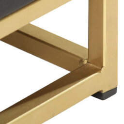 Berkfield Bedside Cabinet Black And Gold 40X30X50 Cm Solid Mango Wood - thumbnail 6