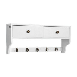 Sobuy Frg178-W, Wall Coat Rack Wall Display Storage Unit,white,w60Xd14.5Xh26.7 - thumbnail 1