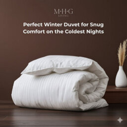 MHG Living 15 Tog Winter Duvet - Hypoallergenic Stripe Microfibre, Soft, Breathable & Machine Washable - Super King - thumbnail 4