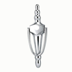 "UAP Limited Share Uap Slimline Victorian Urn 8"" Stainless Steel Door Knocker With Spyhole And Hidden Fixing In Mirror Polished Silver Finish" - thumbnail 1