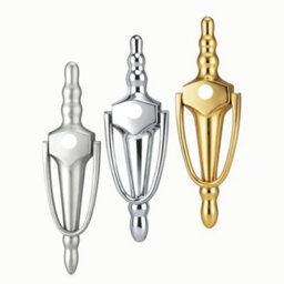 "UAP Limited Share Uap Slimline Victorian Urn 8"" Stainless Steel Door Knocker With Spyhole And Hidden Fixing In Mirror Polished Silver Finish" - thumbnail 7
