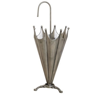Dibor Vintage Silver Freestanding Indoor Umbrella Holder Stand - image 1