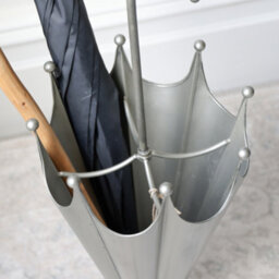 Dibor Vintage Silver Freestanding  Indoor Umbrella Holder Stand - thumbnail 4