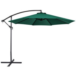 Yaheetech Dark Green 3M Patio Offset Umbrella Outdoor Parasol With Crank - thumbnail 2
