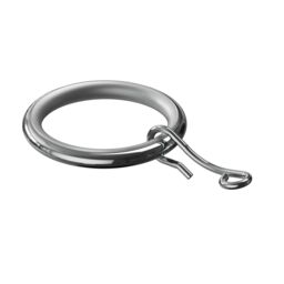 GoodHome Olympe Chrome Effect Grey Curtain Ring, Pack Of 10 Compatibility- 16/19mm Curtain Pole - thumbnail 3