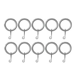 GoodHome Olympe Chrome Effect Grey Curtain Ring, Pack Of 10 Compatibility- 16/19mm Curtain Pole - thumbnail 2