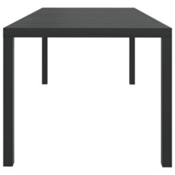 Berkfield Garden Table Black 185X90X74 Cm Aluminium And Wpc - thumbnail 3