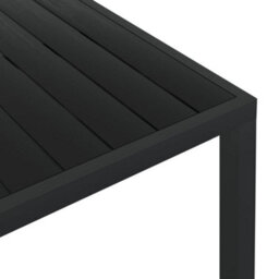 Berkfield Garden Table Black 185X90X74 Cm Aluminium And Wpc - thumbnail 4