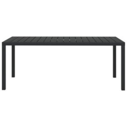 Berkfield Garden Table Black 185X90X74 Cm Aluminium And Wpc - thumbnail 2