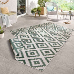 The Rugs Malta Reversible Indoor Outdoor Rug Flatweave Polypropylene In Green - thumbnail 3