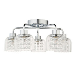 Pagazzi Lighting Pagazzi Yarrow 5 Light Polished Chrome Semi Flush Ceiling Light - thumbnail 7