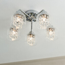 Pagazzi Lighting Pagazzi Yarrow 5 Light Polished Chrome Semi Flush Ceiling Light - thumbnail 1