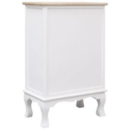 Vidaxl Drawer Cabinet White 50X30X80 Cm Wood - thumbnail 4