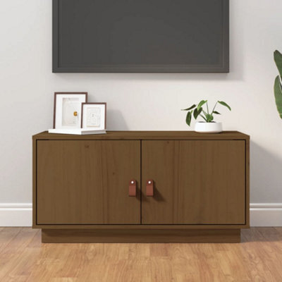 Berkfield Tv Cabinet Honey Brown 80X34X40 Cm Solid Wood Pine - image 1