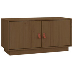 Berkfield Tv Cabinet Honey Brown 80X34X40 Cm Solid Wood Pine - thumbnail 2