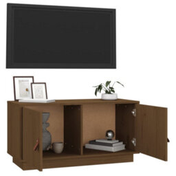 Berkfield Tv Cabinet Honey Brown 80X34X40 Cm Solid Wood Pine - thumbnail 5