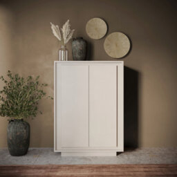 FurniComp LTD Furnicomp Berlin 2 Door 106Cm Cashmere Highboard/tall Sideboard - thumbnail 4