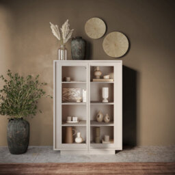 FurniComp LTD Furnicomp Berlin 2 Door 106Cm Cashmere Highboard/tall Sideboard - thumbnail 5