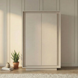 FurniComp LTD Furnicomp Berlin 2 Door 106Cm Cashmere Highboard/tall Sideboard - thumbnail 1