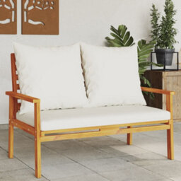 Berkfield Garden Sofa Bench 120 Cm With Cushion Solid Wood Acacia