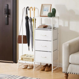 Fabric Chest Of Drawers Bedroom, Cabinet With White - thumbnail 6