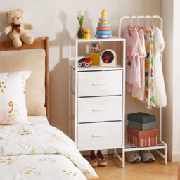 Fabric Chest Of Drawers Bedroom, Cabinet With White - thumbnail 7