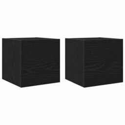 Berkfield Wall Mounted Tv Cabinets 2 Pcs Black Oak 30.5X30X30 Cm - thumbnail 6