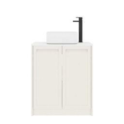 Royal Bathrooms Royal Bathroom Elmore 700mm Classic White Freestanding Bathroom Vanity Unit 2 Door Plain White Worktop With Elena Basin - thumbnail 7