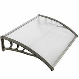 120X80Cm Black Door Canopy Awning Outdoor Window Porch Rain Cover - thumbnail 1