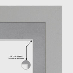 AK Frames 50X20Cm Light Grey Modern Multi Photo Frame With Mid Grey Mount - Holds 4 Apertures (4X) 6X4 Photos - thumbnail 7