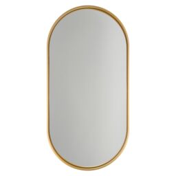 GoodHome Tisa Gold Effect Oval Wall-Mounted Bathroom Mirror (H)80Cm (W)40Cm - thumbnail 2