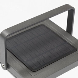 Luxor Large Floor Outdoor And Indoor Solar Lantern In Charcoal - thumbnail 4