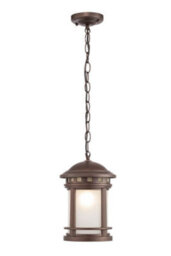 Luminosa Lighting Luminosa Outdoor Salamanca Brown Pendant Lantern Ceiling Light Ip44